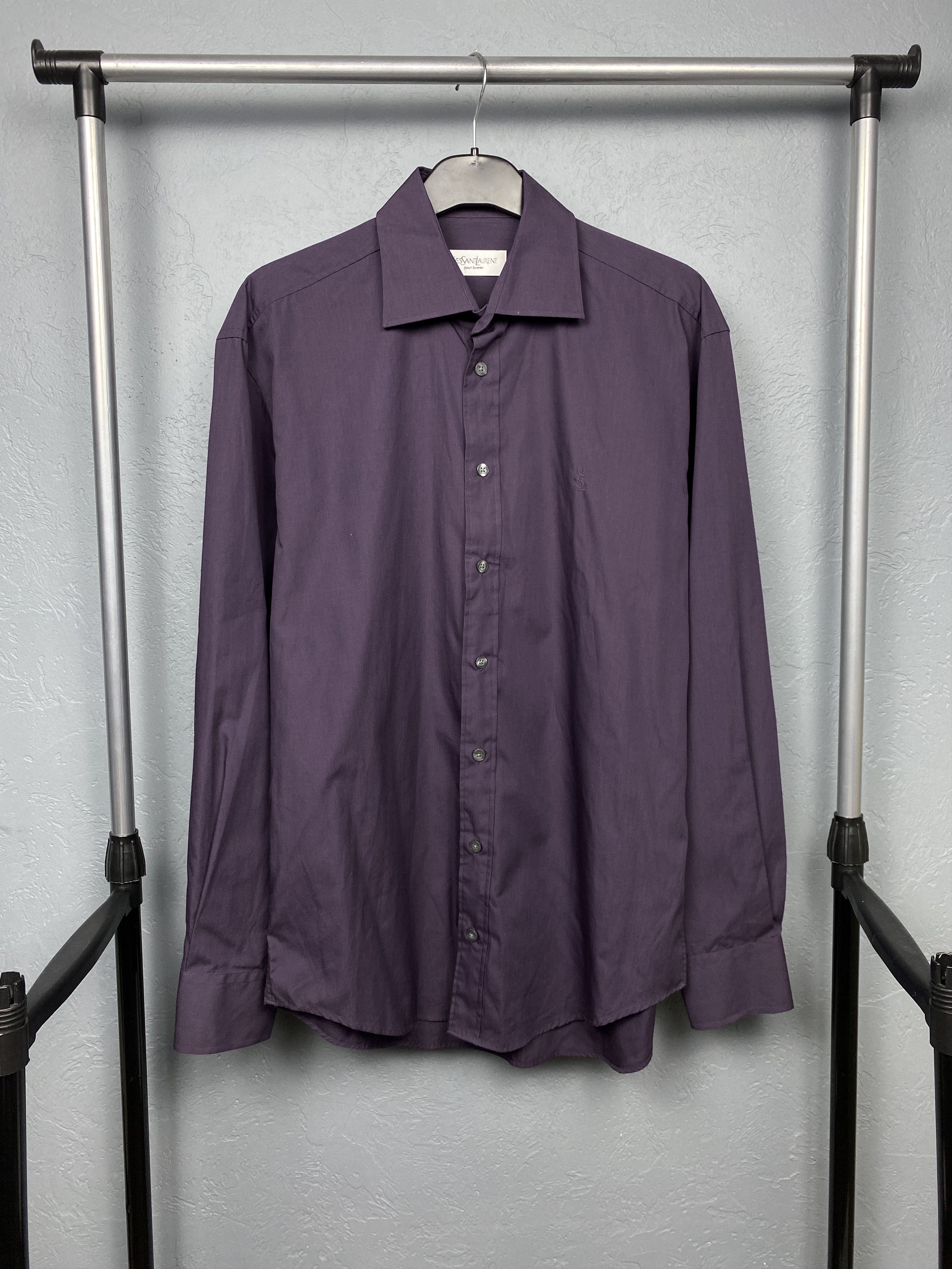 Yves Saint Laurent Yves Saint Laurent YSL Vintage Mens Long Sleeve Shirt Size US M / EU 48-50 / 2 - 1 Thumbnail