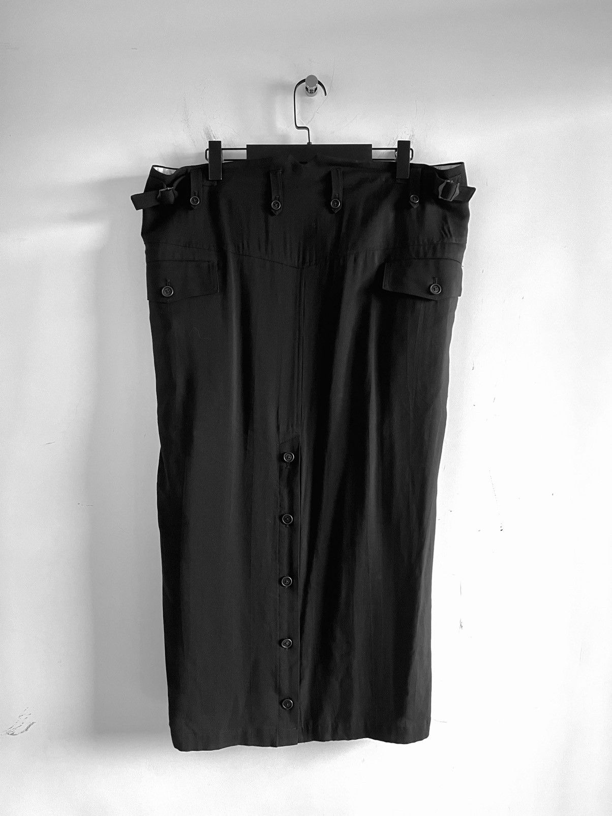 Yohji Yamamoto Yohji Yamamoto Pour Homme Cu/Ry/S GABARDINE YORK PANEL SKIRT Size US 32 / EU 48 - 14 Thumbnail