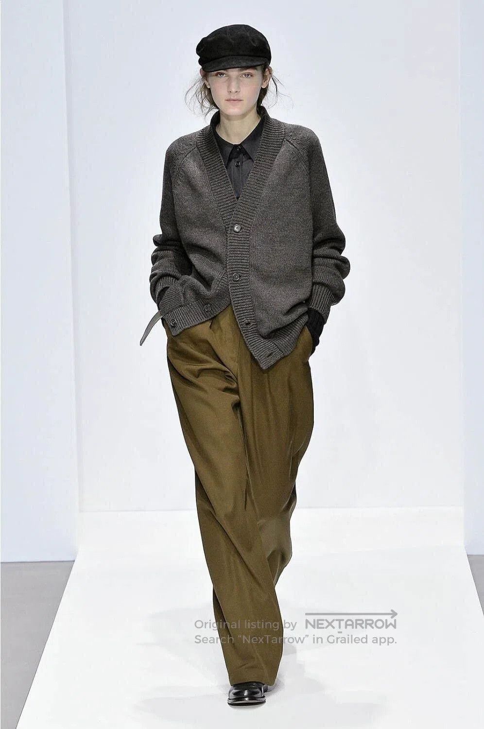 Japanese Brand Heavy Corduroy Baker Boy Hat. Size ONE SIZE - 2 Thumbnail