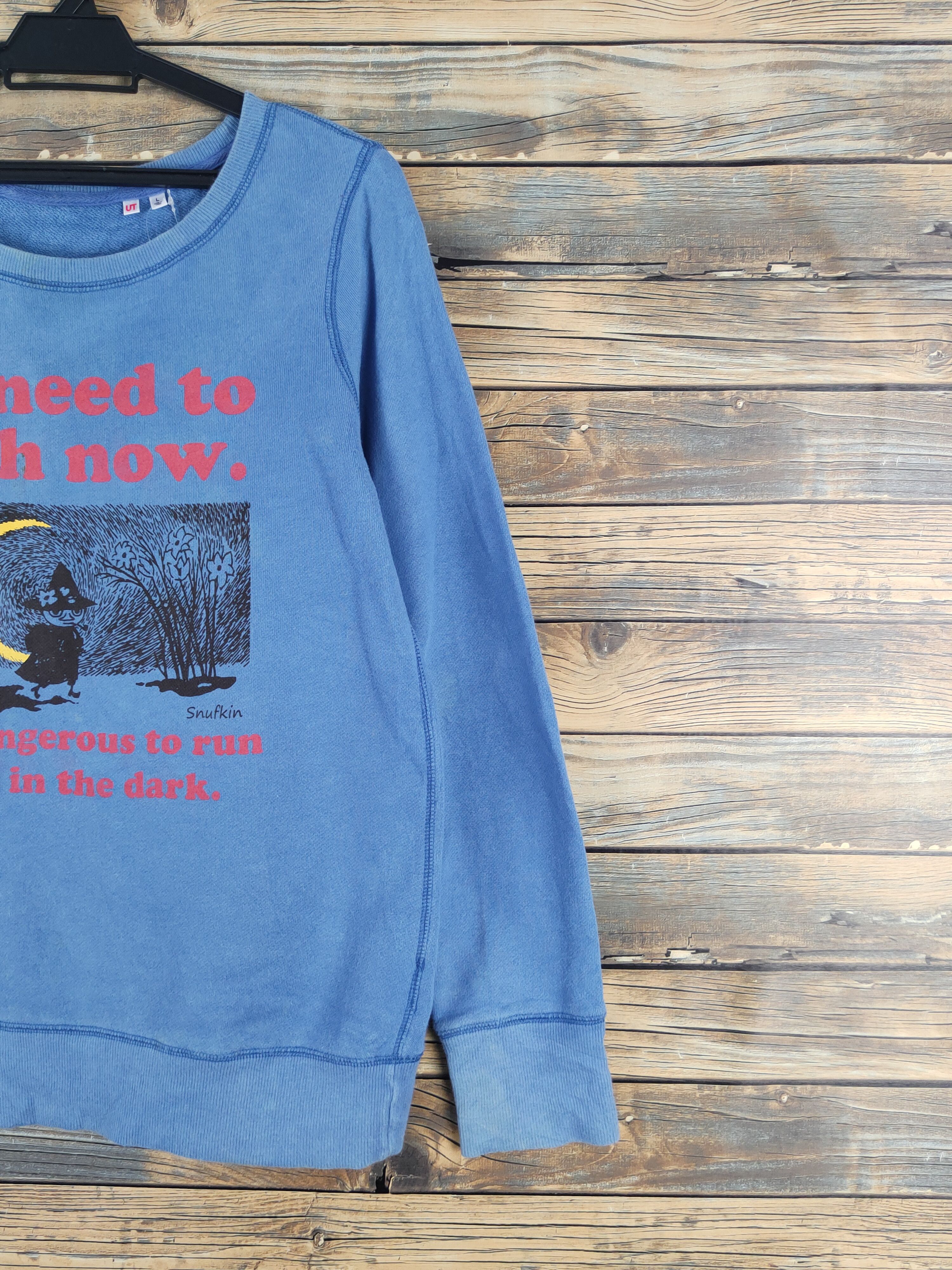Japanese Brand × Vintage Uniqlo Blue Sweatshirts #W1459 Size M / US 6-8 / IT 42-44 - 6 Thumbnail
