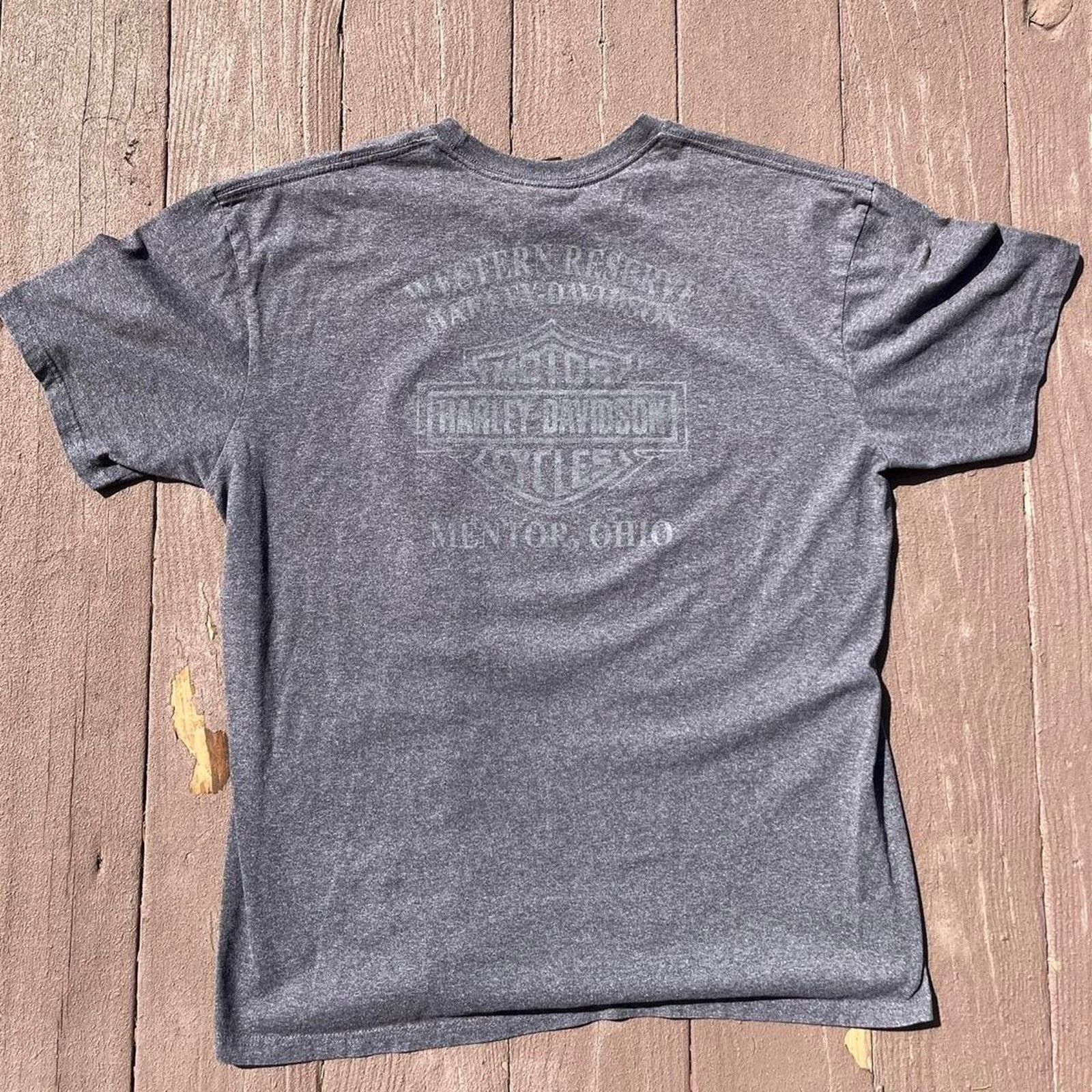 Harley Davidson Gray Harley Davidson skull shirt Size US XL / EU 56 / 4 - 3 Thumbnail