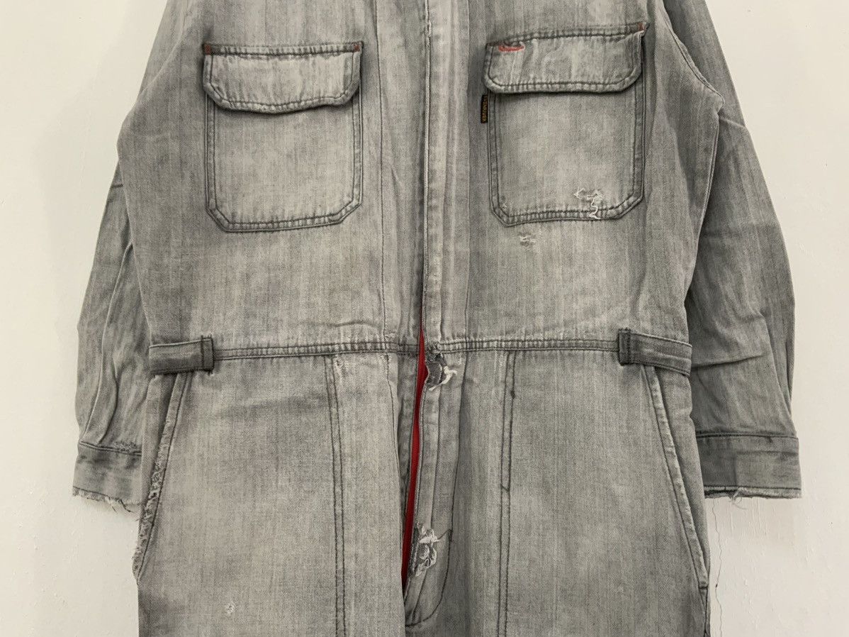 Japanese Brand Evenriver Fade Distressed Denim Coveralls Size US 40 / EU 56 - 5 Thumbnail