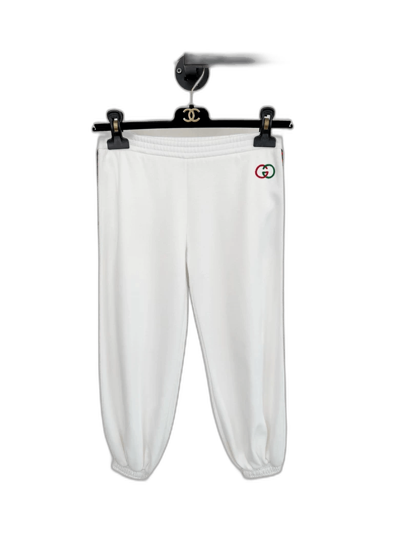 Gucci Gucci Kids White Track Pants 8Y Size 22" - 1 Thumbnail