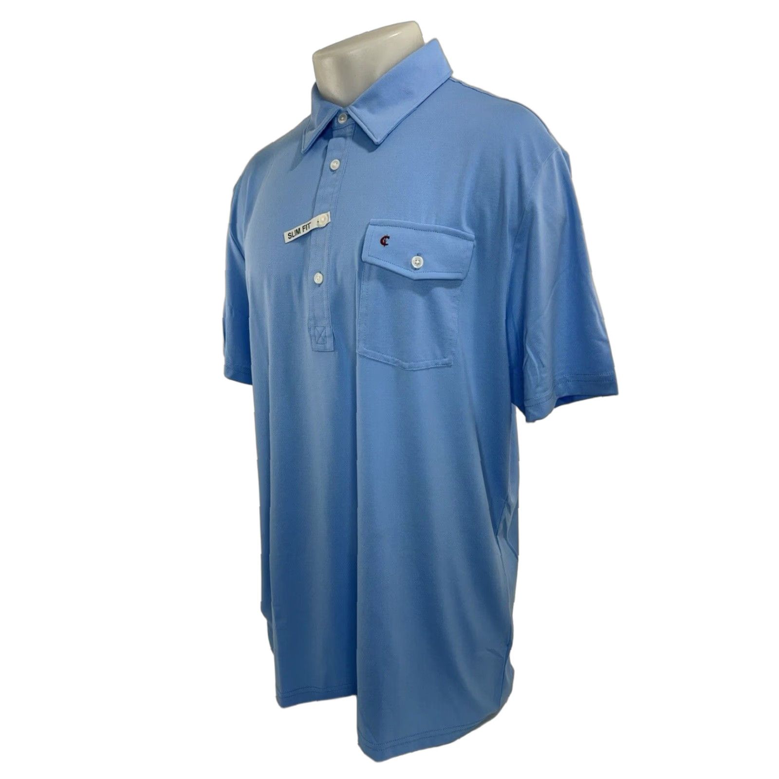 Vintage CRIQUET Austin - NEW w TAG - SLIM FIT Embroidered Logo XXL Golf Polo Shirt - Light Blue - Men - 2XL - Polo - Logo - Slimming - Golf Size US XXL / EU 58 / 5 - 1 Thumbnail