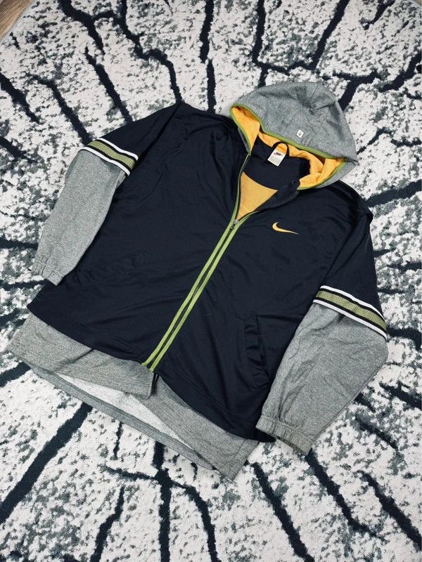 Nike Vintage 90s Nike Basketball Jacket L Gray Black Size US L / EU 52-54 / 3 - 2 Thumbnail