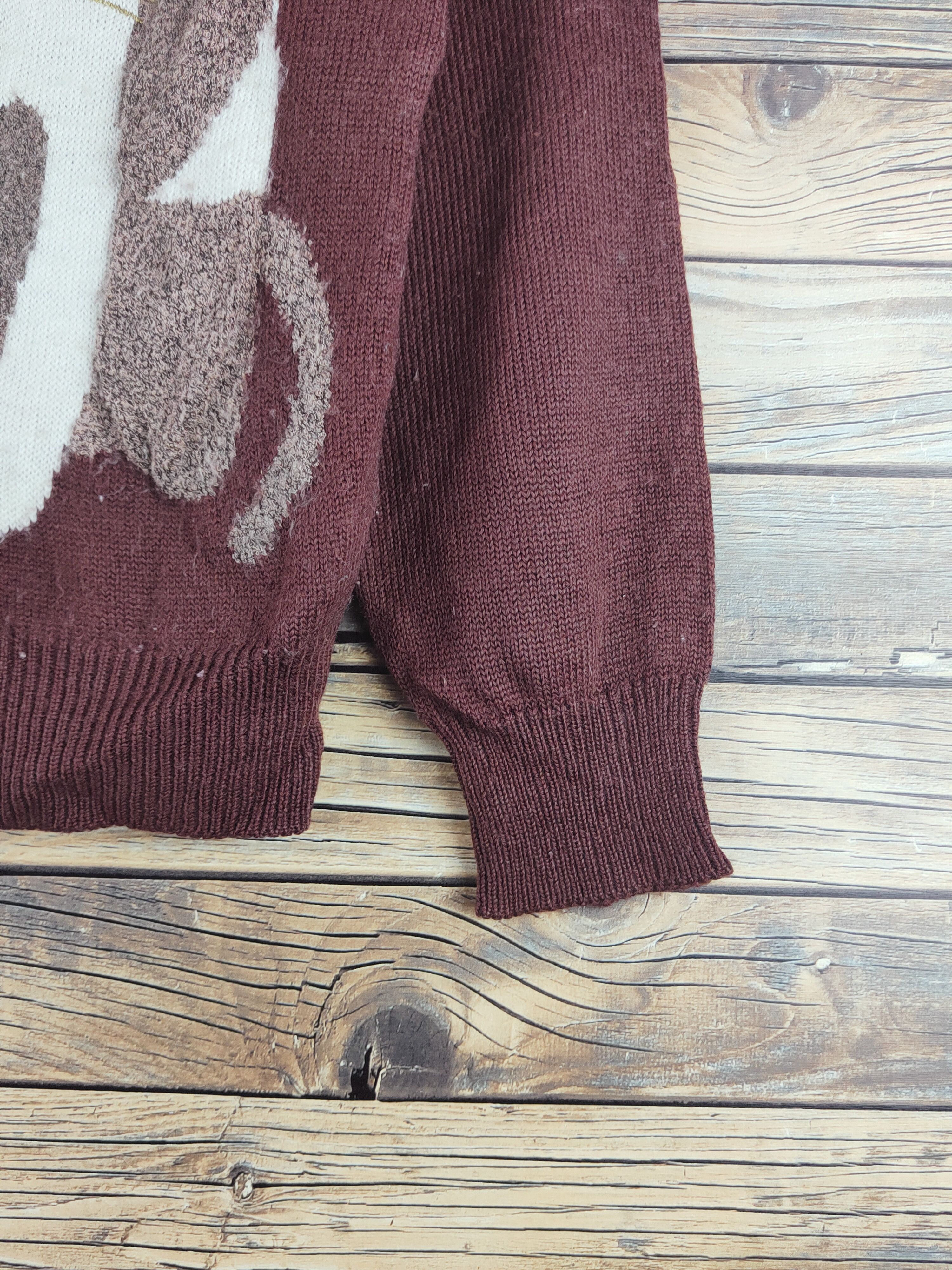 Japanese Brand DL Japan vintage Brown Cat Knitwear Cardigans #46-477 Size M / US 6-8 / IT 42-44 - 7 Thumbnail