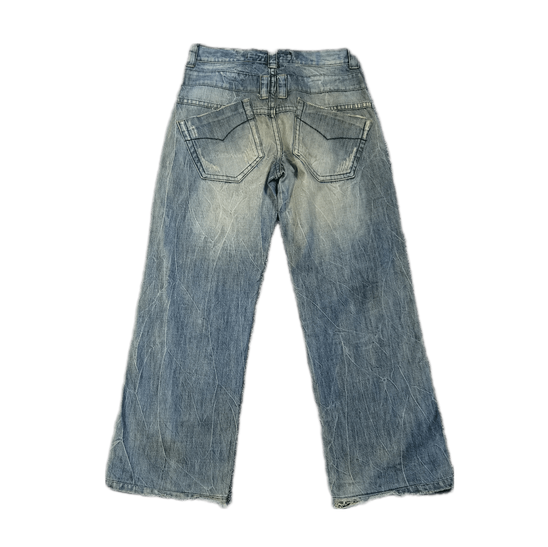If Six Was Nine × Japanese Brand × Le Grande Bleu (L.G.B.) Y2K Crazy Baggy T2X Denim Size US 35 - 1 Thumbnail