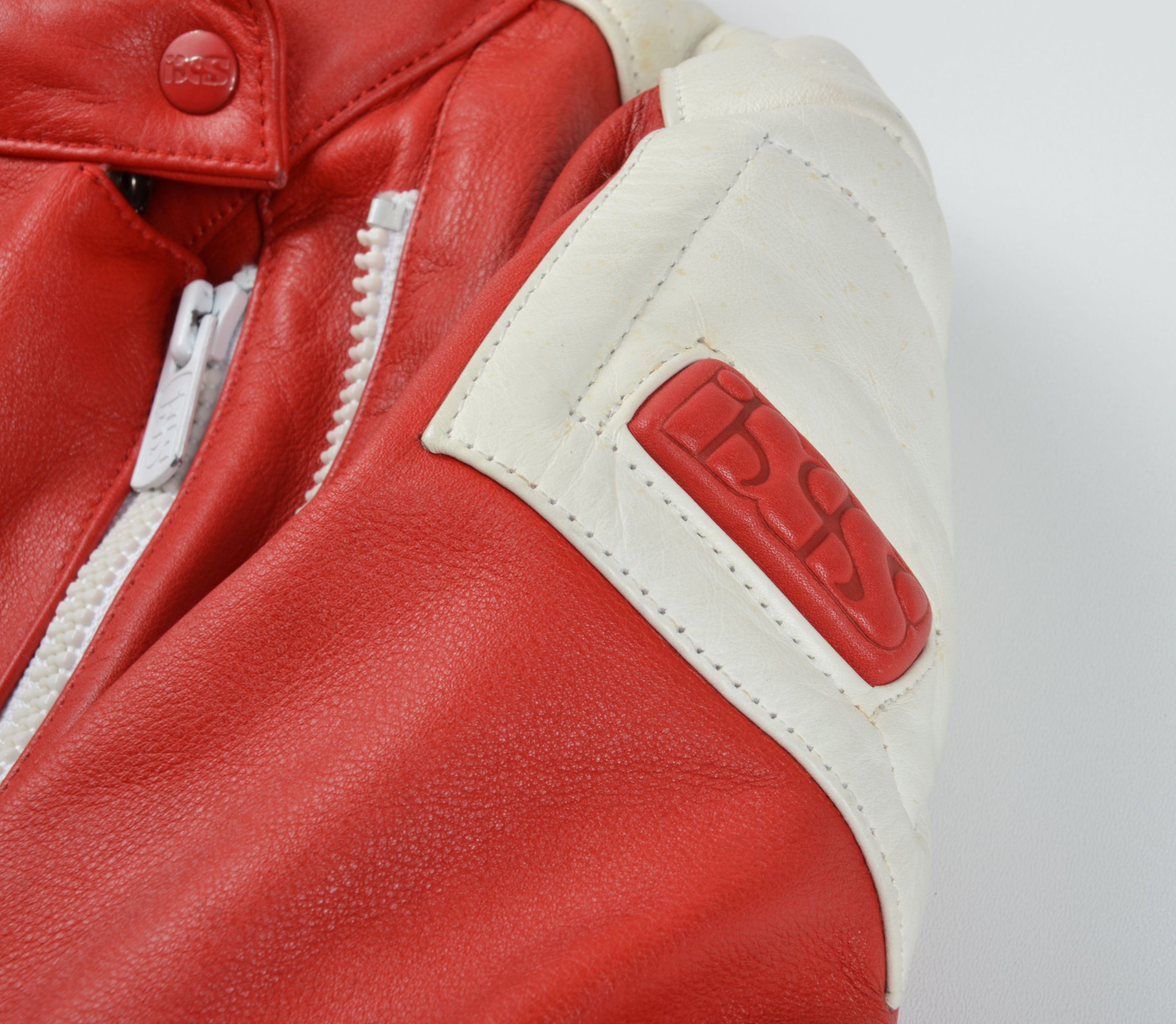 Other Vintage IXS Red Leather Moto Bike Racing Jacket Size S / US 4 / IT 40 - 6 Thumbnail