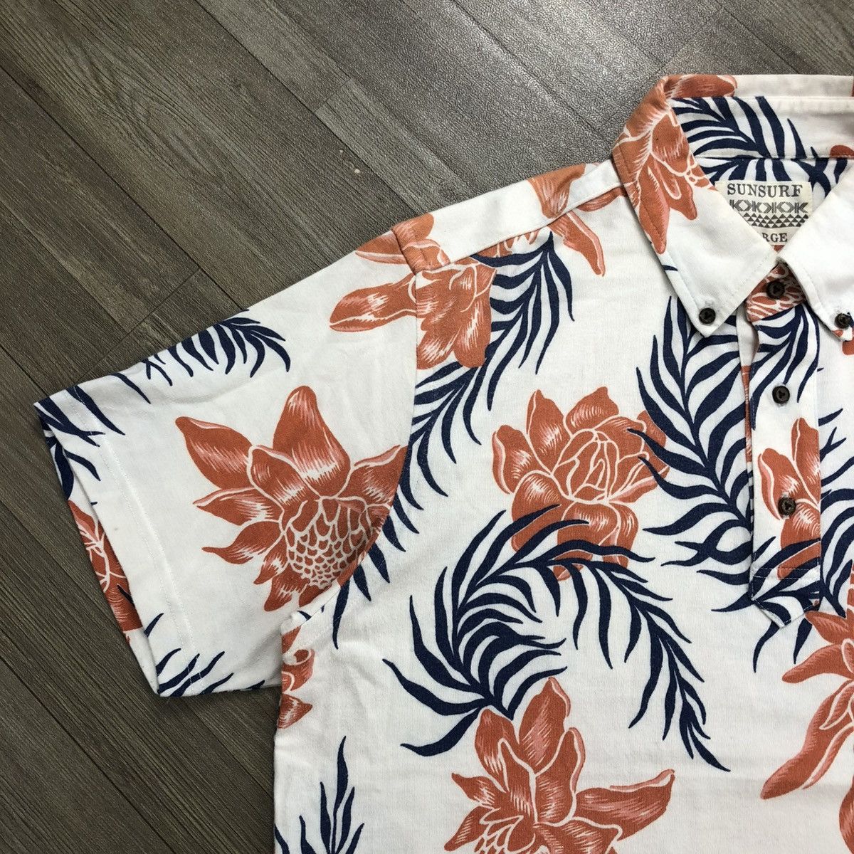 Sun Surf × Toyo Enterprises Vintage Sun Surf Hawaiian Flowers Polo Shirt Size US L / EU 52-54 / 3 - 4 Thumbnail