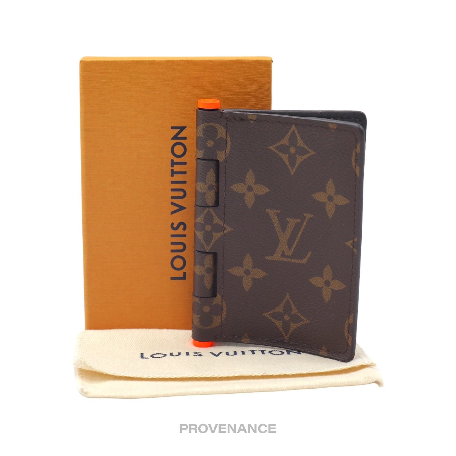 image of Louis Vuitton Hinge Pocket Organizer Card Wallet in Brown, Men's