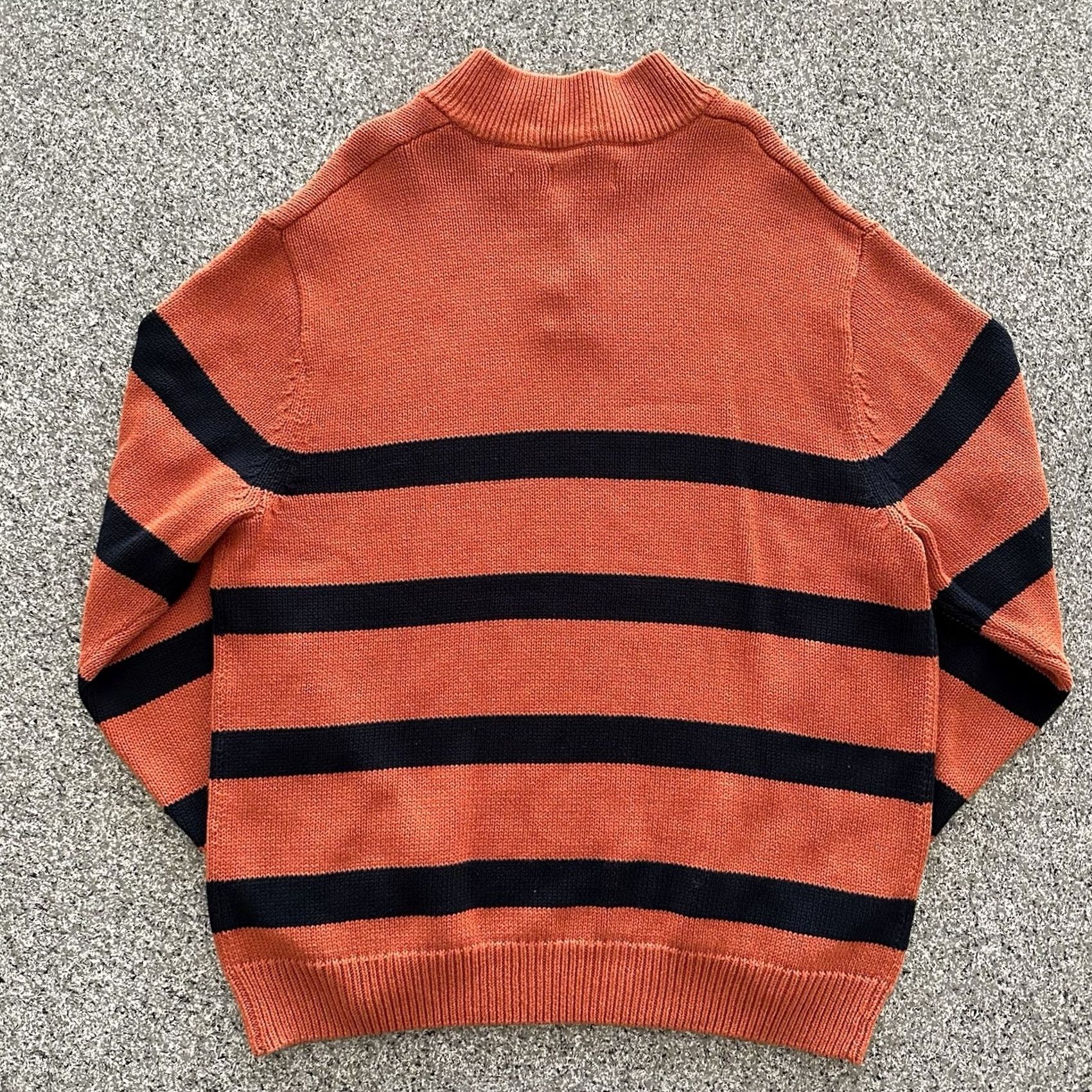 Chaps Chaps Striped Mockneck Twist Sweater Mens XL Orange Classic Fit Shirt Size US XL / EU 56 / 4 - 4 Thumbnail