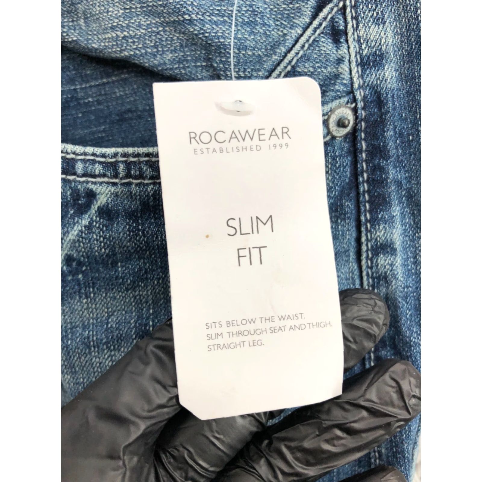 Rocawear Adrenaline Slim Fit Jeans Men 40 Vintage Hip Hop Streetwear Y2K NWT Rocawear Jeans Slim Fit Blue 40 Mens Straight Denim 5-Pocket