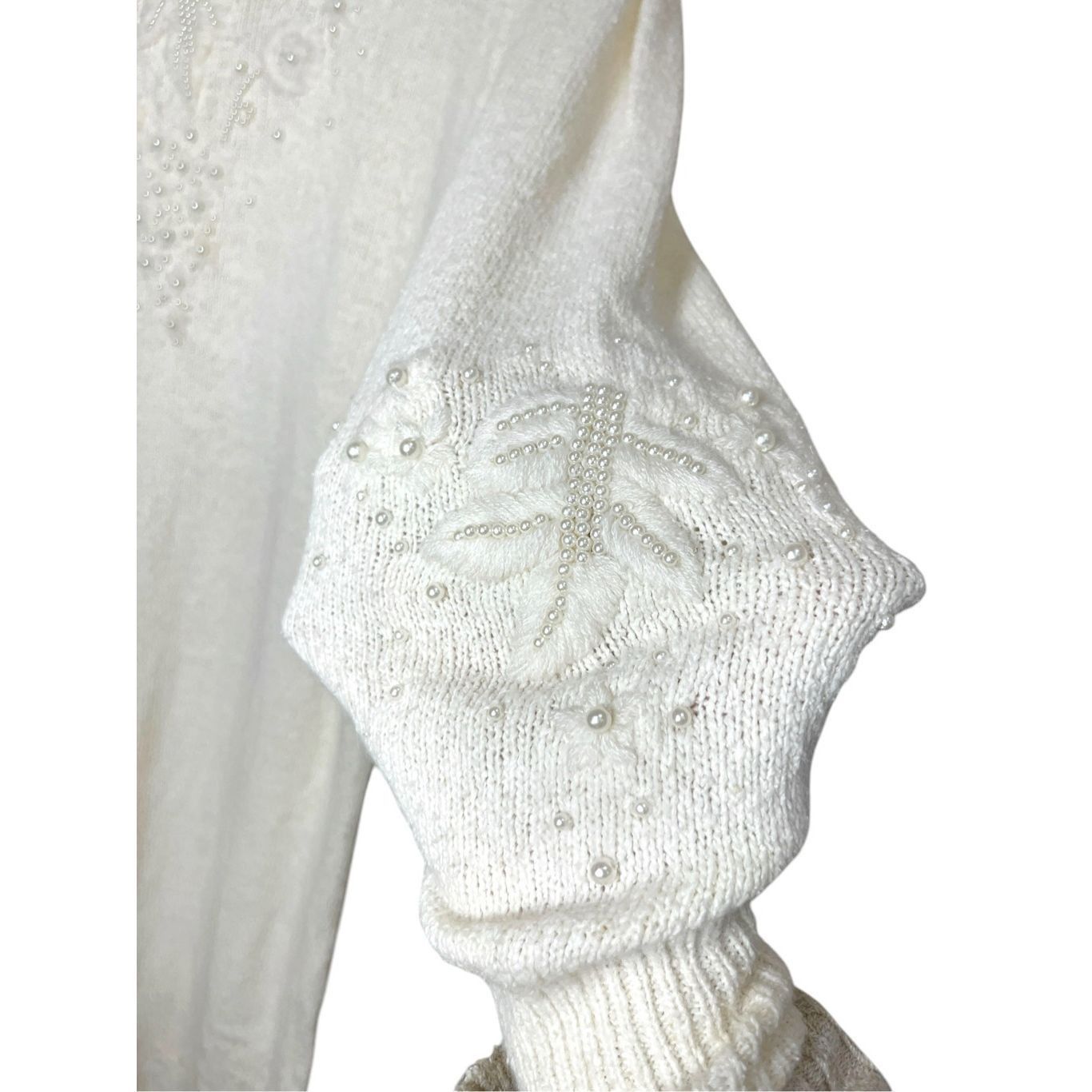 Other Vintage Raoul Hand Embroidered/Beading Silk Angora Rabbit Ha Size M / US 6-8 / IT 42-44 - 4 Thumbnail