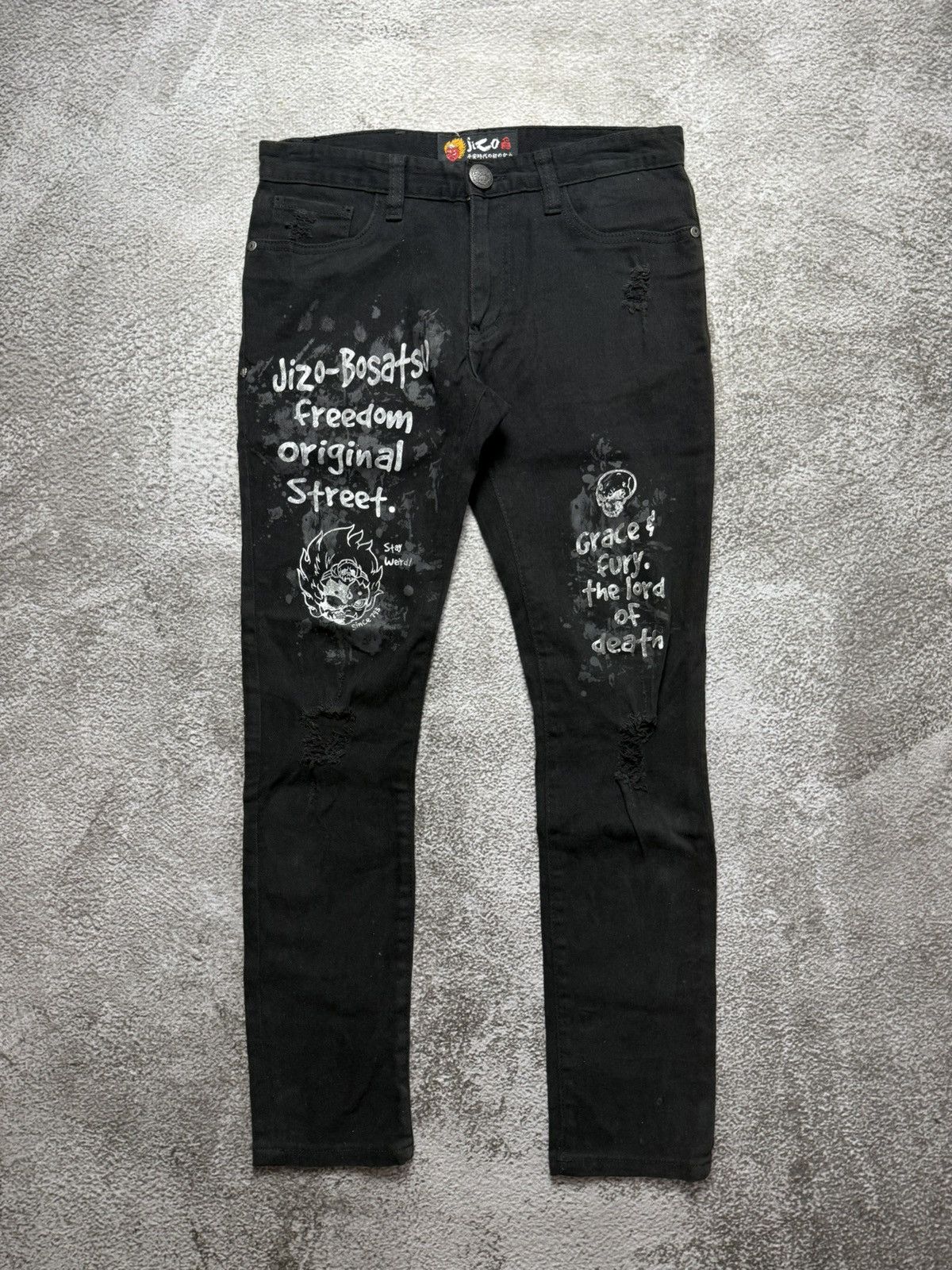 If Six Was Nine Jizo-bosatsu black denim skinny jeans Size US 30 / EU 46 - 1 Thumbnail