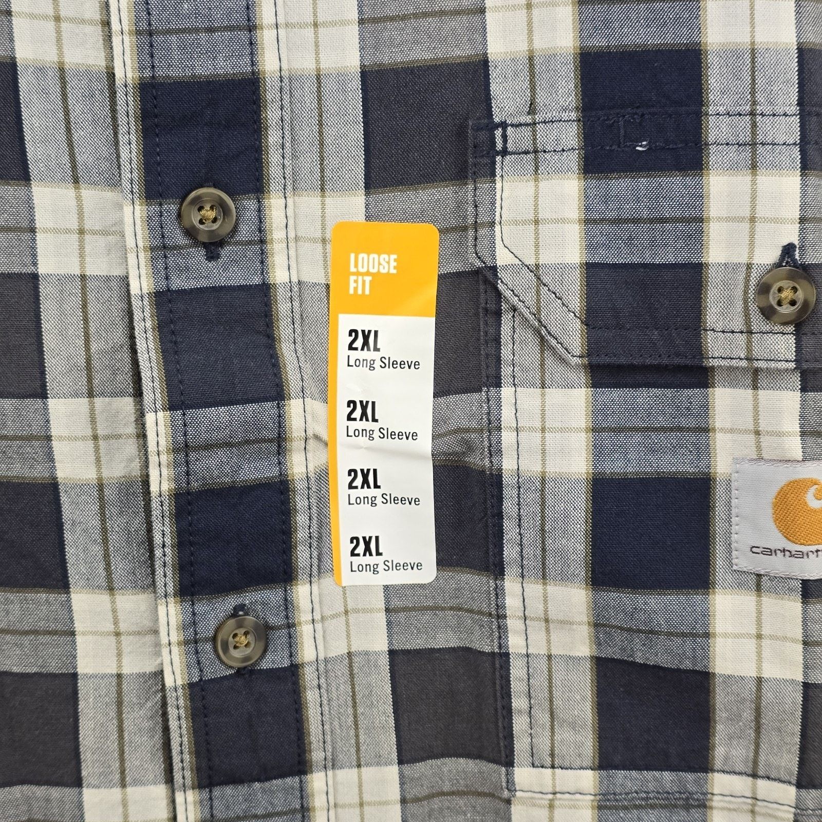 Carhartt Carhartt Loose Fit Long Sleeve Button-Up Shirt Men XXL Plaid Size US XXL / EU 58 / 5 - 4 Thumbnail