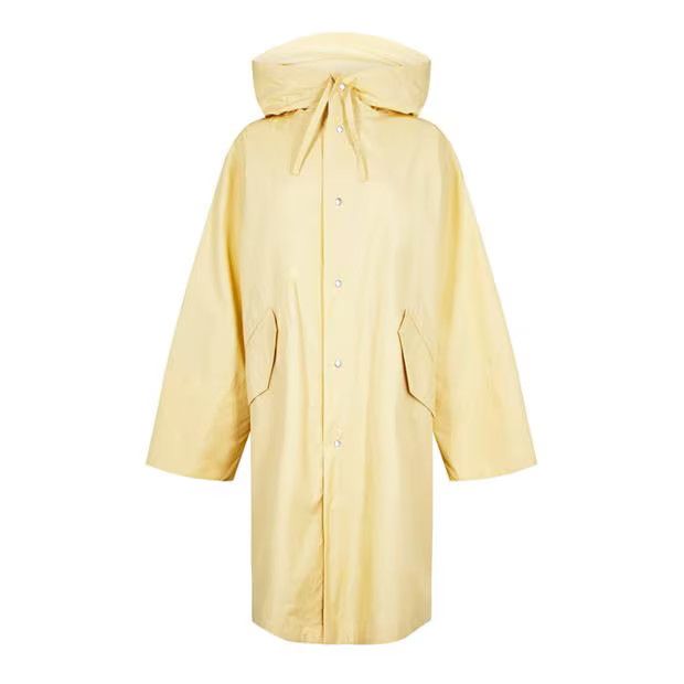 Jil Sander o1g2r1mq1024 Hooded Logo Parka in Yellow Size XS / US 0-2 / IT 36-38 - 1 Thumbnail