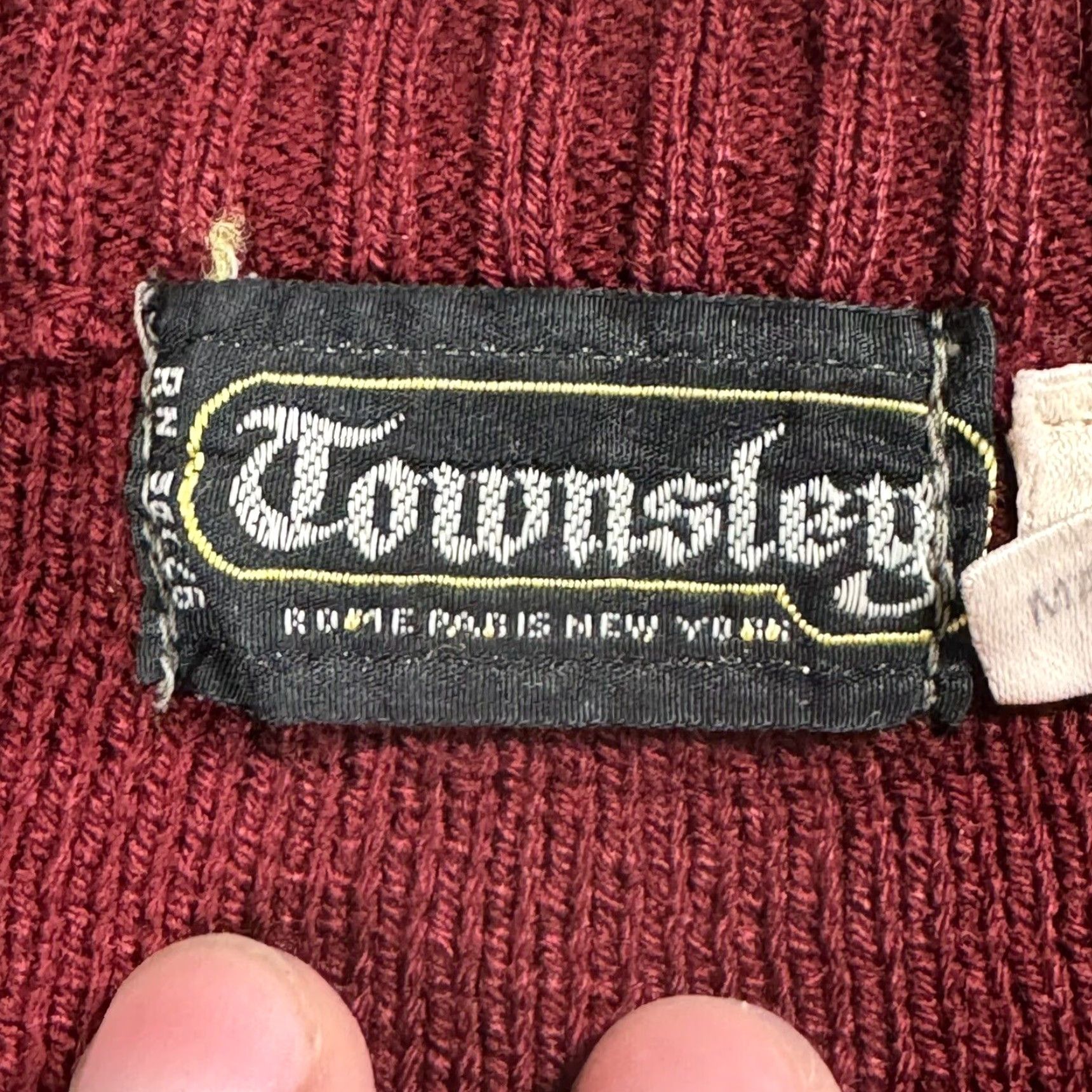 Vintage VTG Townsley Nordic Winter Sweater Shirt Mens Small Maroon Acrylic Patterned 80s Christmas Ugly Sweater Men’s S Size US S / EU 44-46 / 1 - 7 Thumbnail