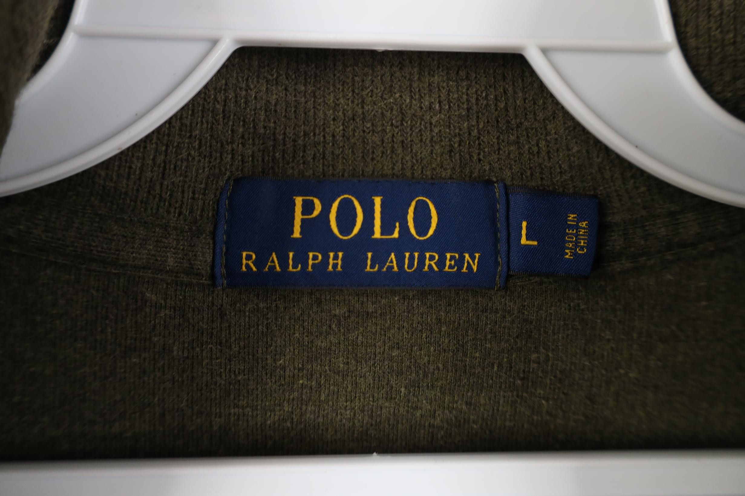 Polo Ralph Lauren Vintage Ralph Lauren Ribbed Knit 1/4 Zip Sweater Olive Green Size US L / EU 52-54 / 3 - 8 Thumbnail