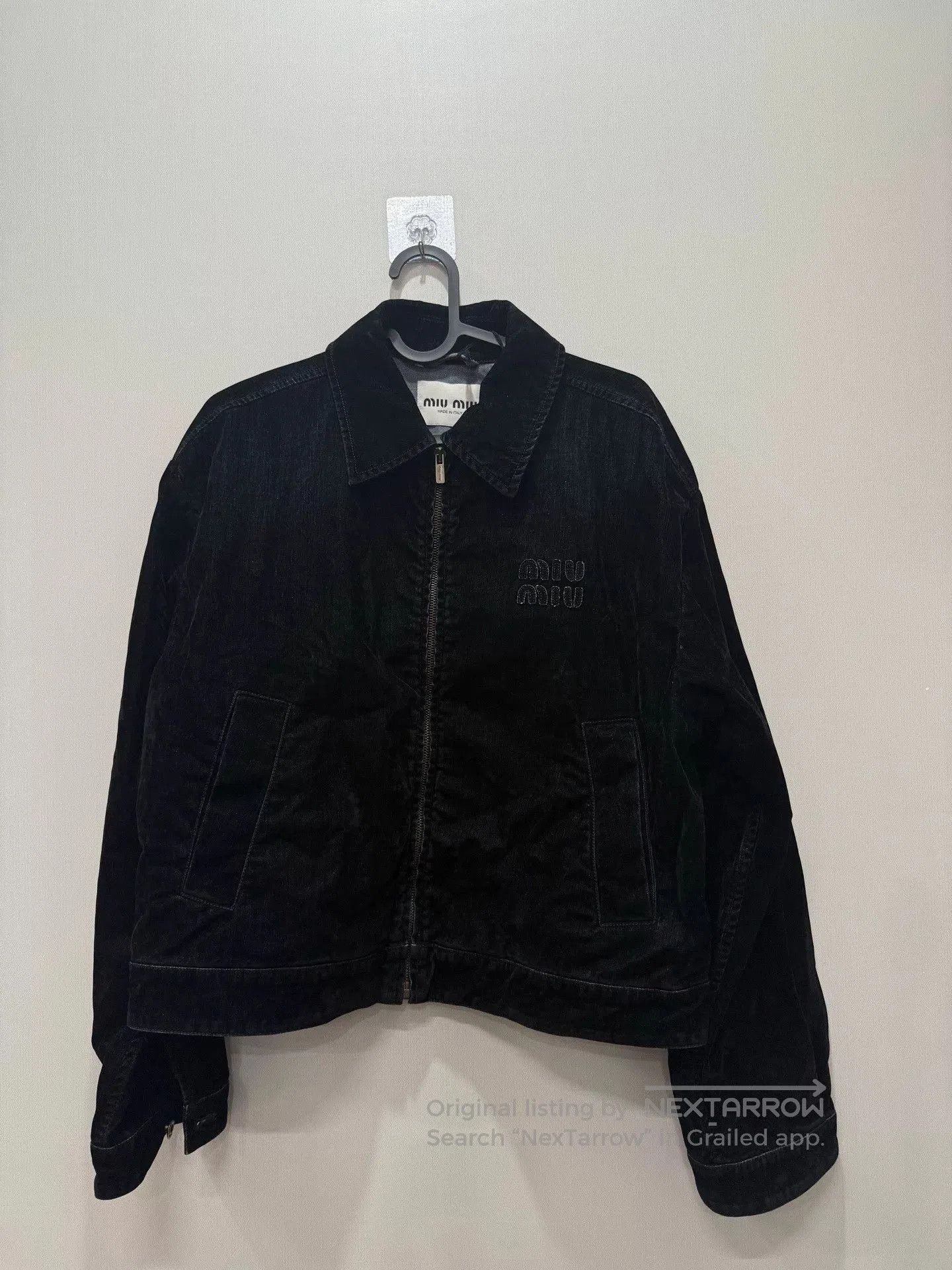 Miu Miu MiuMiu Flocked Short Coat. Size XS / US 0-2 / IT 36-38 - 1 Thumbnail