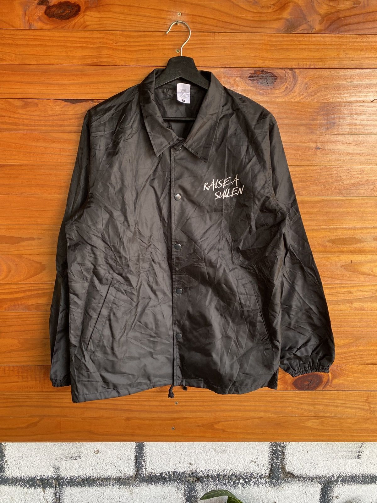Japanese Brand Raise A Sullen Graphic Coach Jacket Black Streetwear Jacket Size US S / EU 44-46 / 1 - 3 Thumbnail