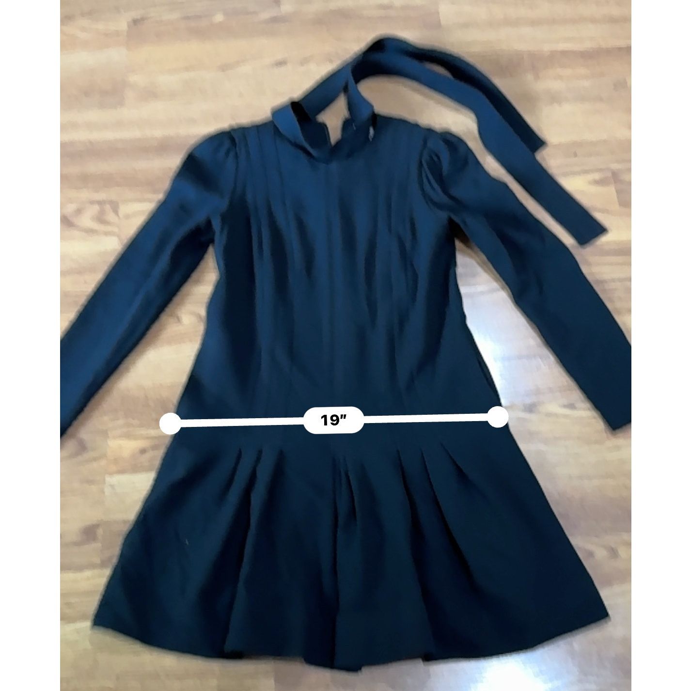 Lela Rose Lela Rose black long sleeve wool blend flounced dress size 0 Size XS / US 0-2 / IT 36-38 - 9 Thumbnail