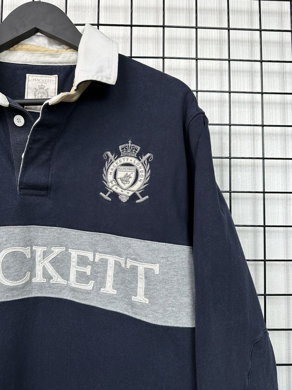 Hackett × Vintage Vintage Hackett London Snow polo team jersey #3 Men L Navy Size US L / EU 52-54 / 3 - 6 Thumbnail