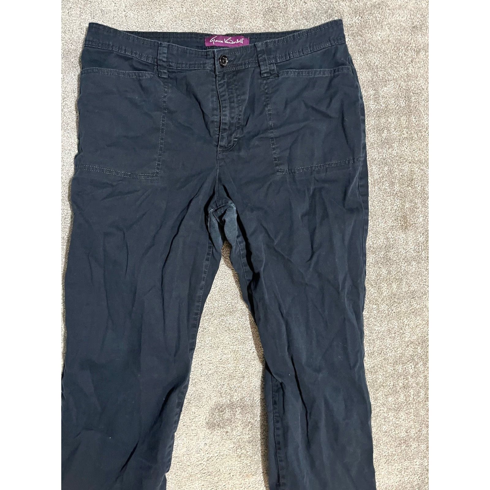 Gloria Vanderbilt VINTAGE Gloria Vanderbilt Pants Chino 14 Black Cotton Blend Regular Size Women Size 36" / US 14 / IT 50 - 2 Thumbnail