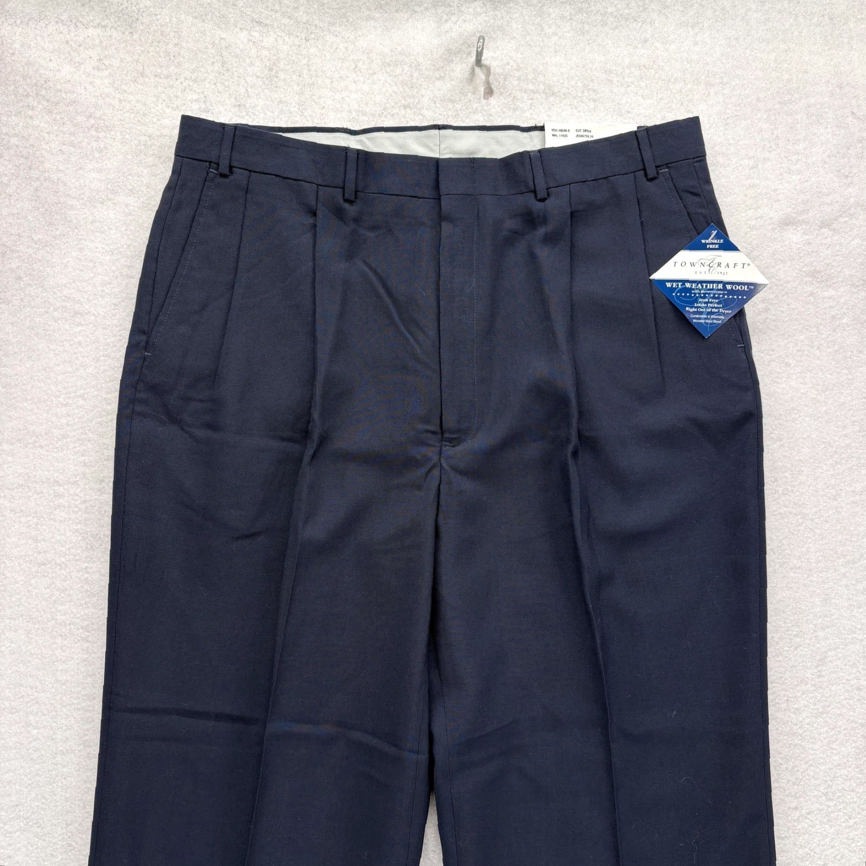 Vintage VINTAGE Towncraft Dress Pants Mens 40 Blue Wet Weather Wool Pleated Wrinkle Free 90s Business Formal Pants Mens Size US 40 / EU 56 - 3 Thumbnail