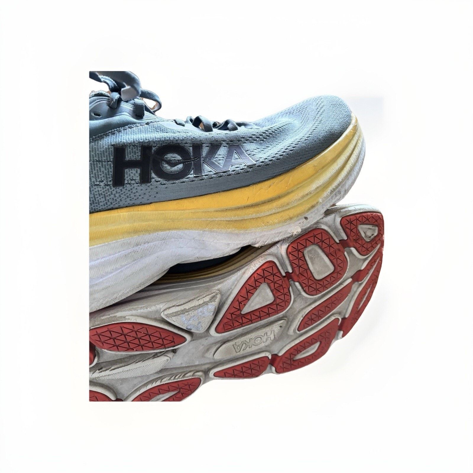 Hoka Hoka One One Men's Bondi 8 Wide Blue Yellow 11.5 2E EU46 Size US 11.5 / EU 44-45 - 7 Thumbnail