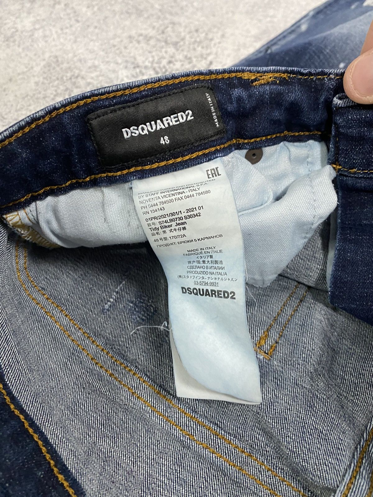 Dsquared2 Dsquared2 Tidy Biker Painted Distressed Skinny Jeans Pants Size US 30 / EU 46 - 5 Thumbnail