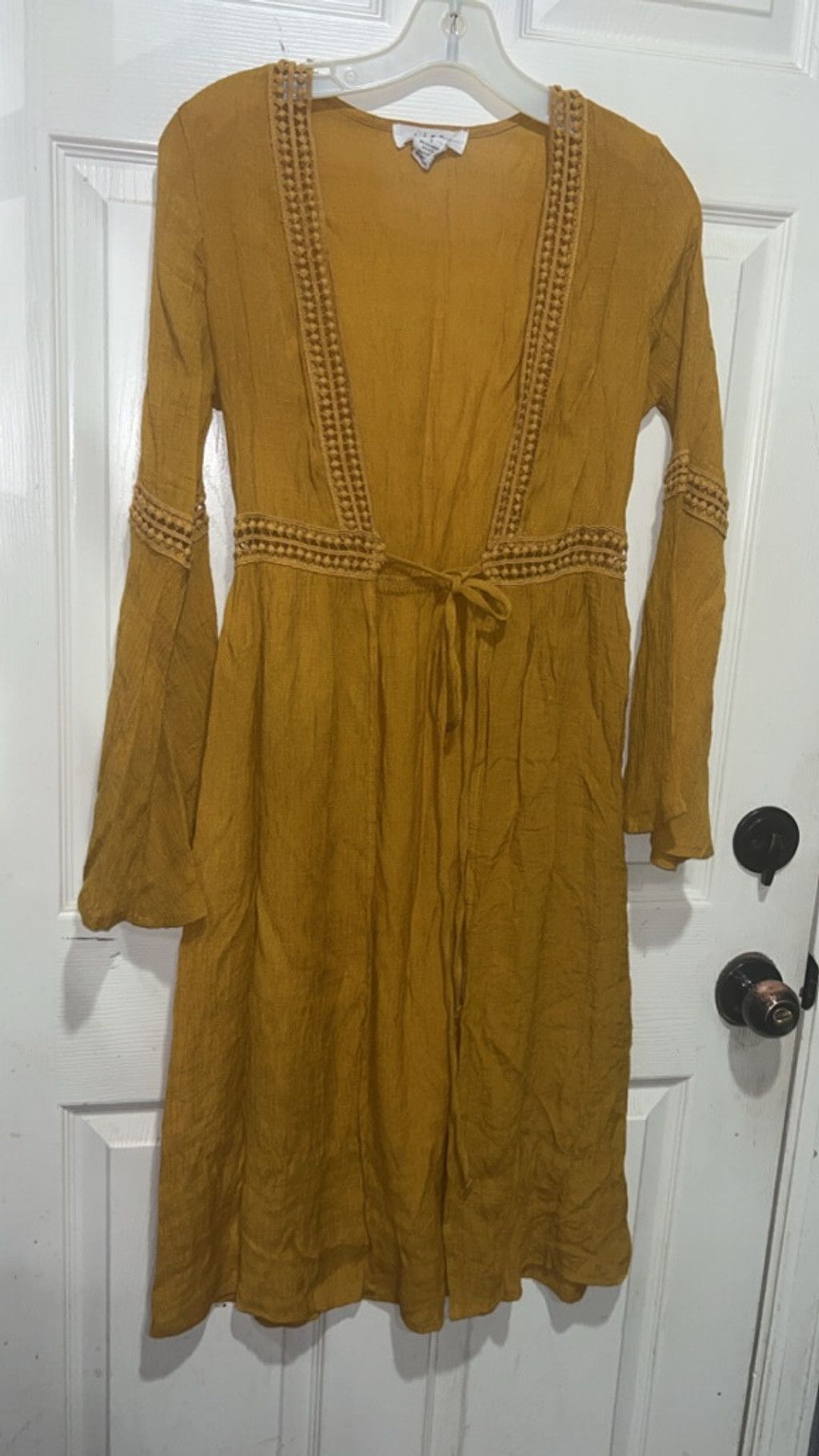 Other bohemian style robe w long bell sleeves mustard Size S / US 4 / IT 40 - 1 Thumbnail