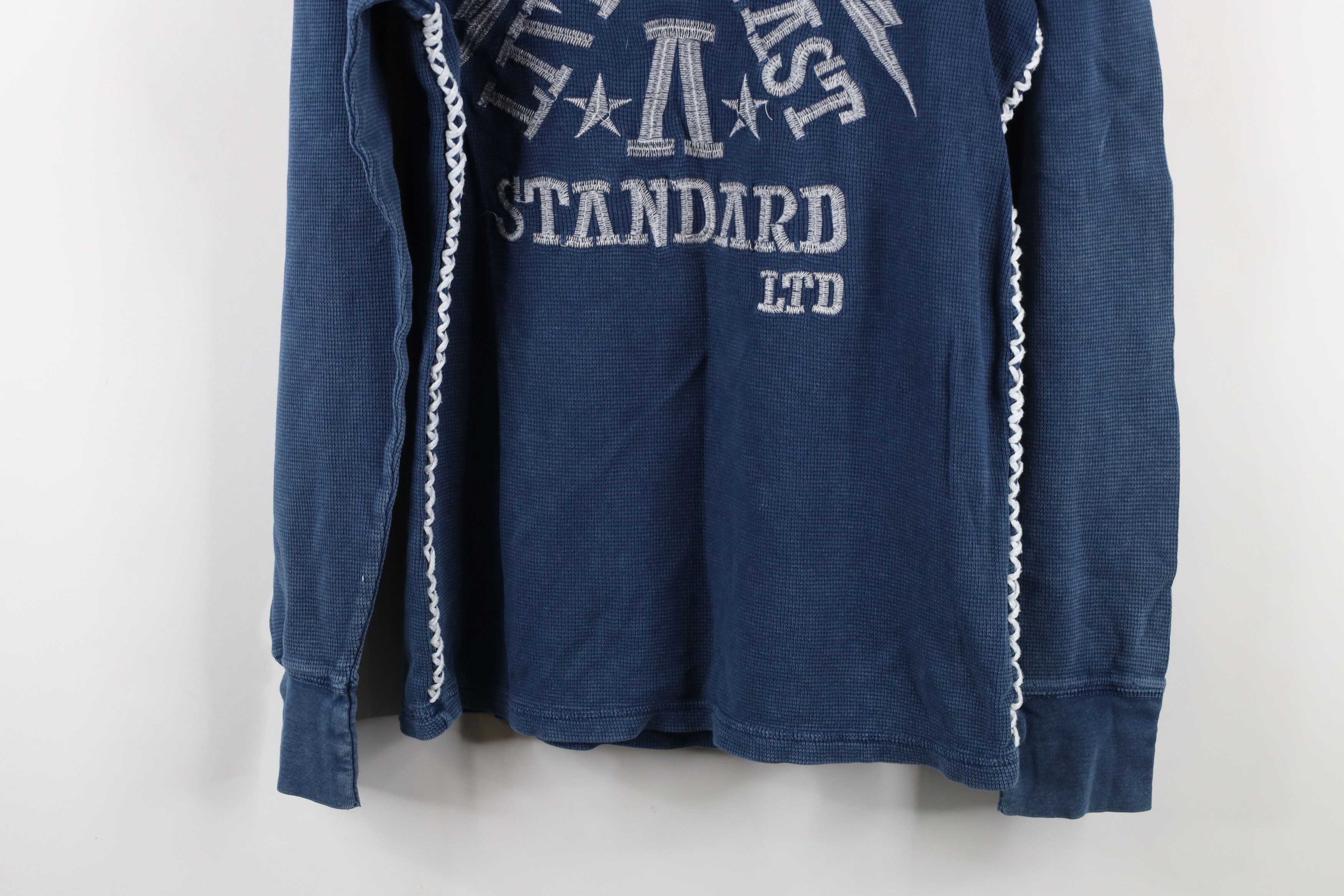 Affliction Vintage Y2K Affliction de Lis Thermal Waffle Knit T-Shirt Size US L / EU 52-54 / 3 - 17 Thumbnail