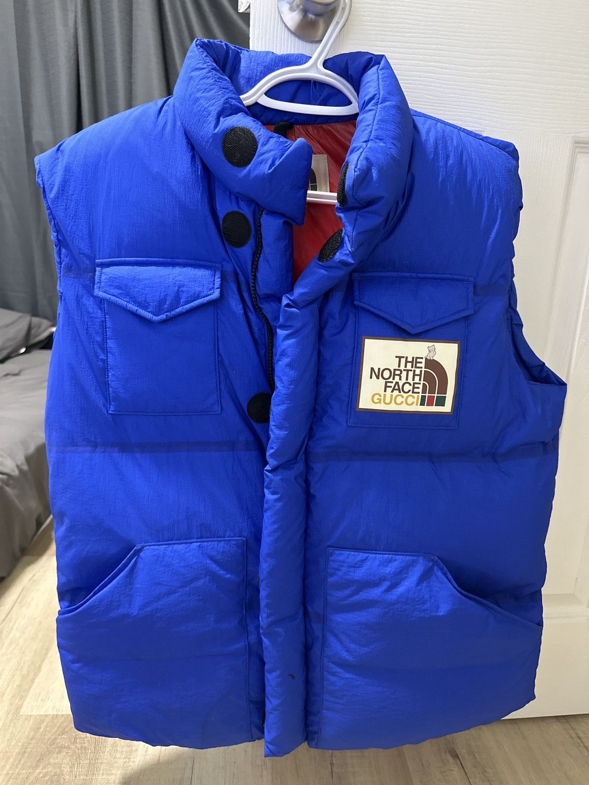 The North Face x Gucci Down Vest Navy (Size Medium) - Gently Used With Tags