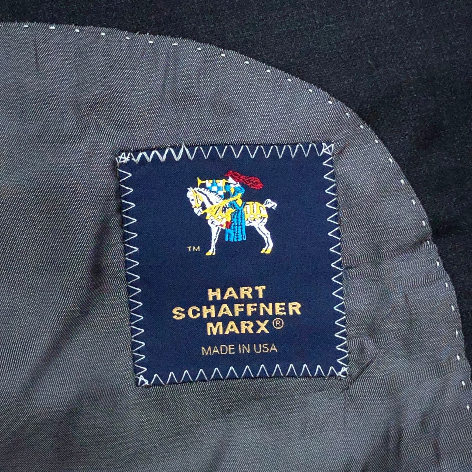 Hart Schaffner Marx Hart Schaffner Marx Mens 44R Sport Coat Gray 2 Button USA Size 44R - 16 Thumbnail