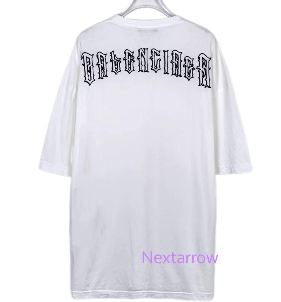 Balenciaga Balenciaga logo printed round neck white cotton short slee Size US S / EU 44-46 / 1 - 2 Thumbnail