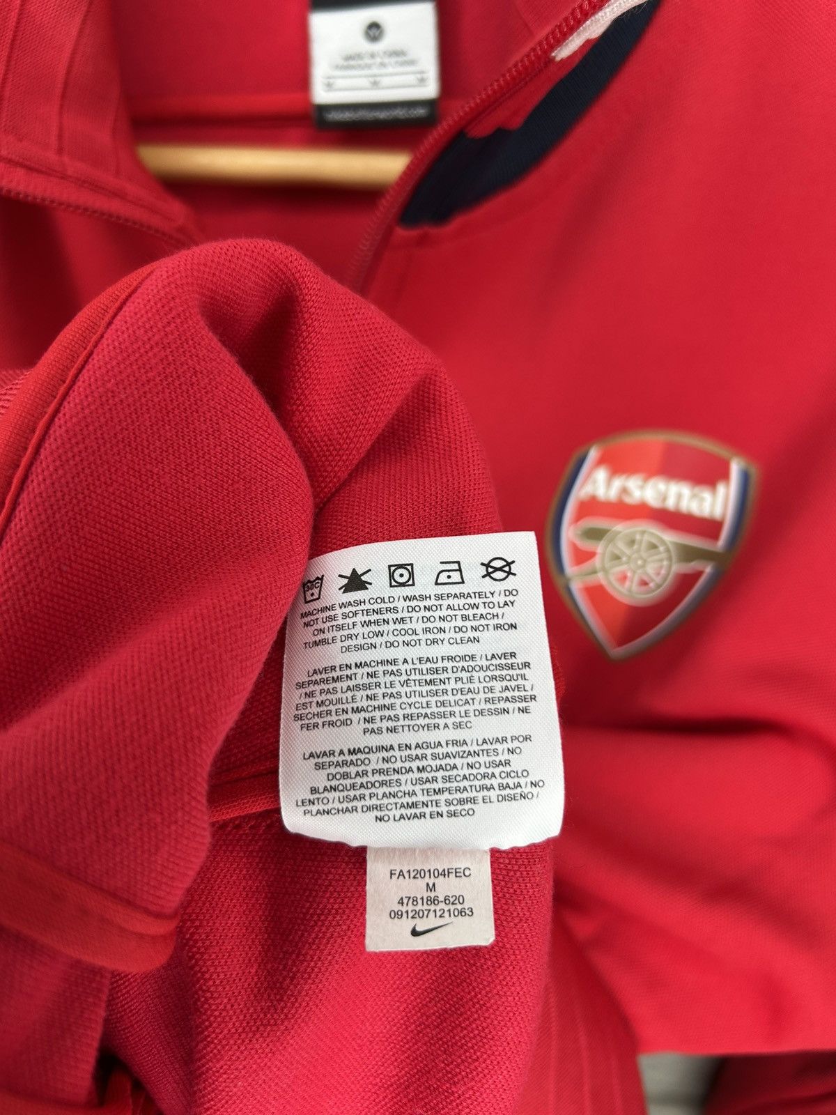 Nike Nike Arsenal 2012 Zip Up Training Jacket Size US M / EU 48-50 / 2 - 9 Thumbnail