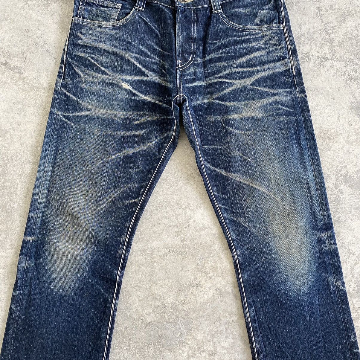 Japanese Brand 2000’s No ID Japan Faded Honeycomb Jeans Slim Fit Size US 31 - 4 Thumbnail