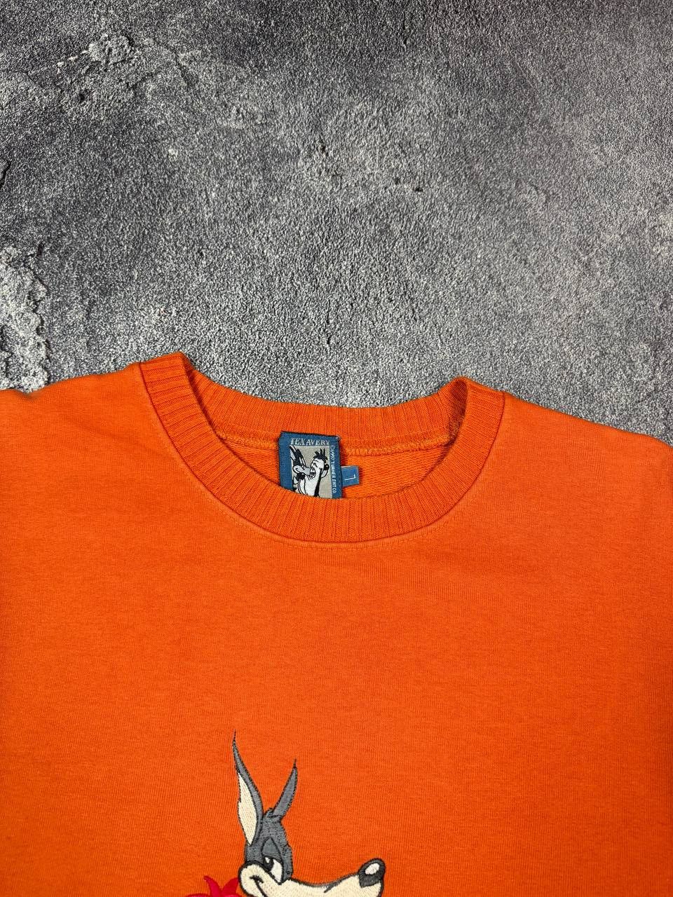 Vintage Vintage 90s Tex Avery Orange Sweatshirt Cartoon Retro Size US XL / EU 56 / 4 - 4 Thumbnail