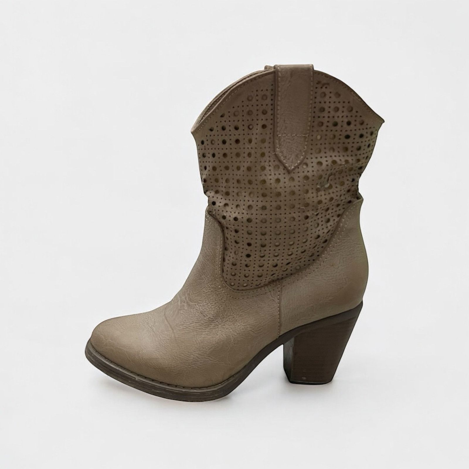 Other FrancescoMilano Tan Genuine Leather Western Heeled Boots Size US 6.5 / IT 36.5 - 1 Thumbnail