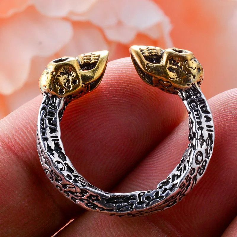 Designer × Jewelry Retro Skull Head Ring Size ONE SIZE - 2 Thumbnail