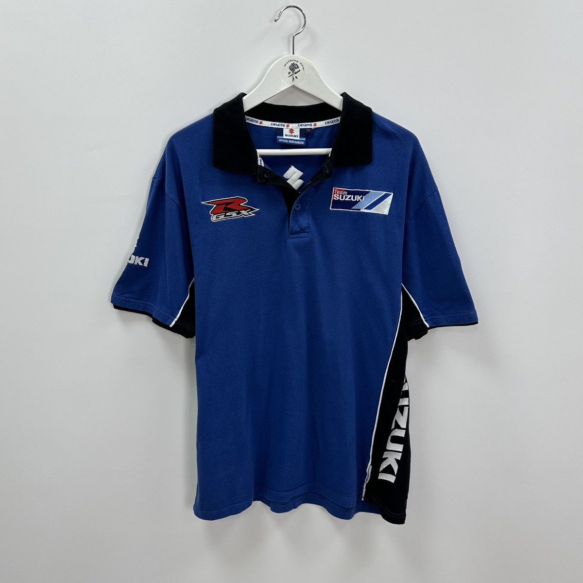 Vintage Vintage 90s Suzuki GSX Clinton Racing official polo y2k hype Size US XL / EU 56 / 4 - 1 Thumbnail
