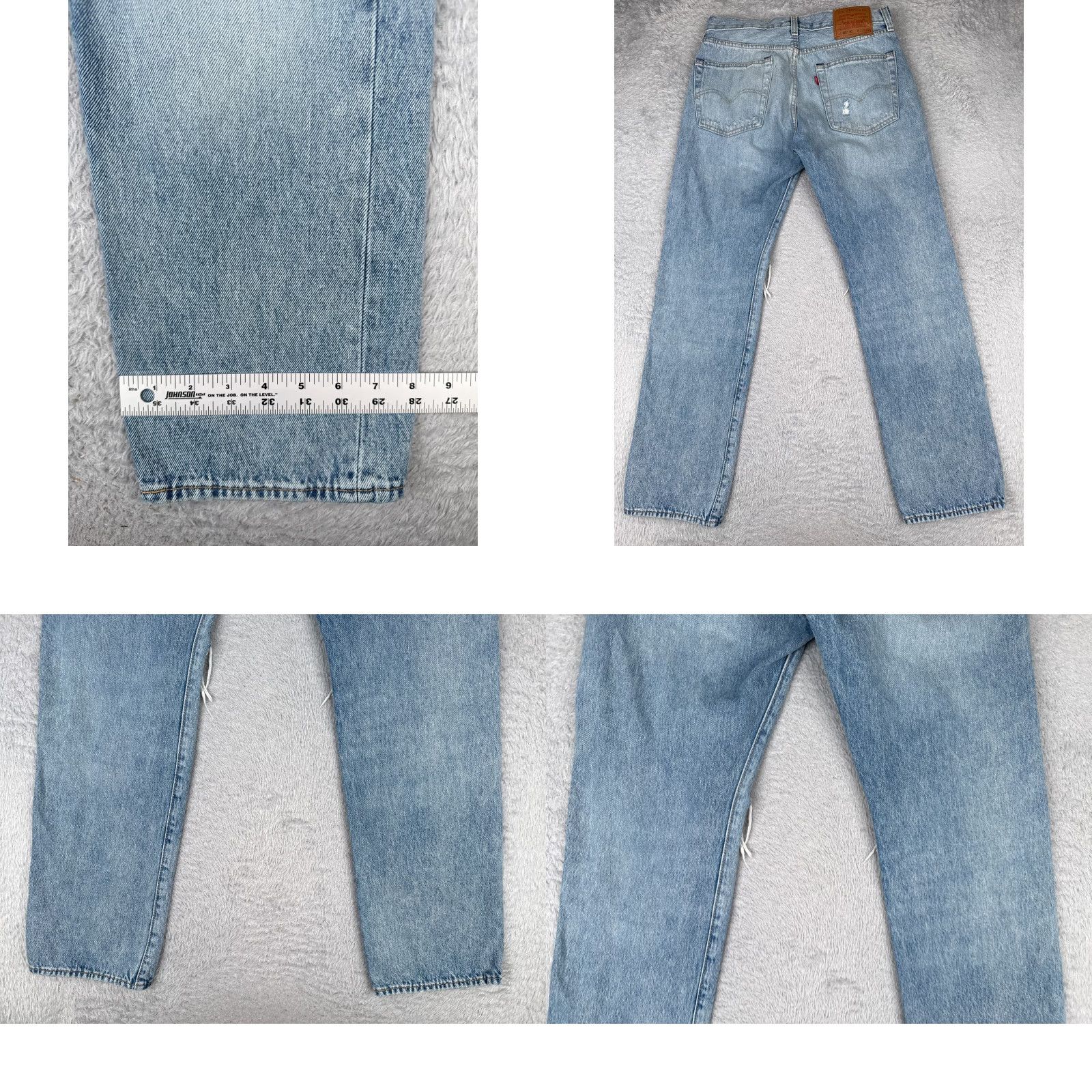 Levi's VINTAGE Levis Jeans 501 Button Fly Denim 32x32 Blue Mens Regular Straight Distressed 90s Retro 501 Series Size US 32 / EU 48 - 10 Thumbnail