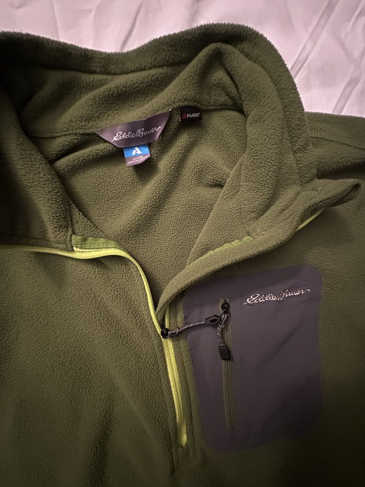 Eddie Bauer EDDIE BAUER Polartec Green Fleece Men’s Jacket Sz.M Size US M / EU 48-50 / 2 - 2 Thumbnail