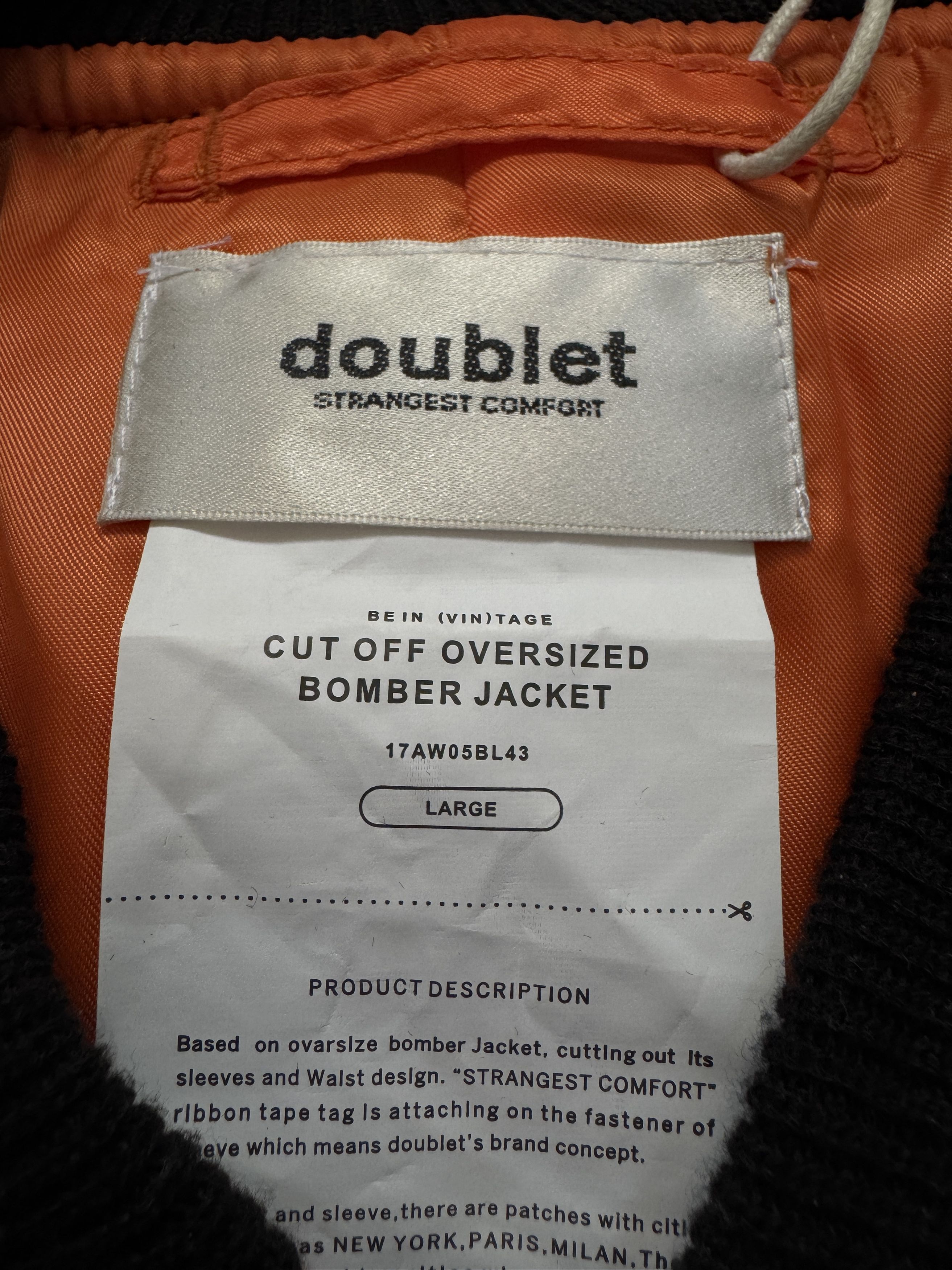 Doublet Doublet Cut Off Oversized Bomber Jacket Size US L / EU 52-54 / 3 - 9 Thumbnail