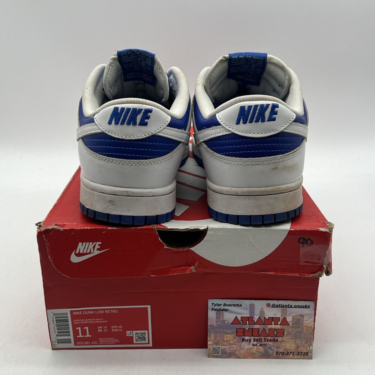 Nike Nike dunk low racer blue white Size US 11 / EU 44 - 3 Thumbnail