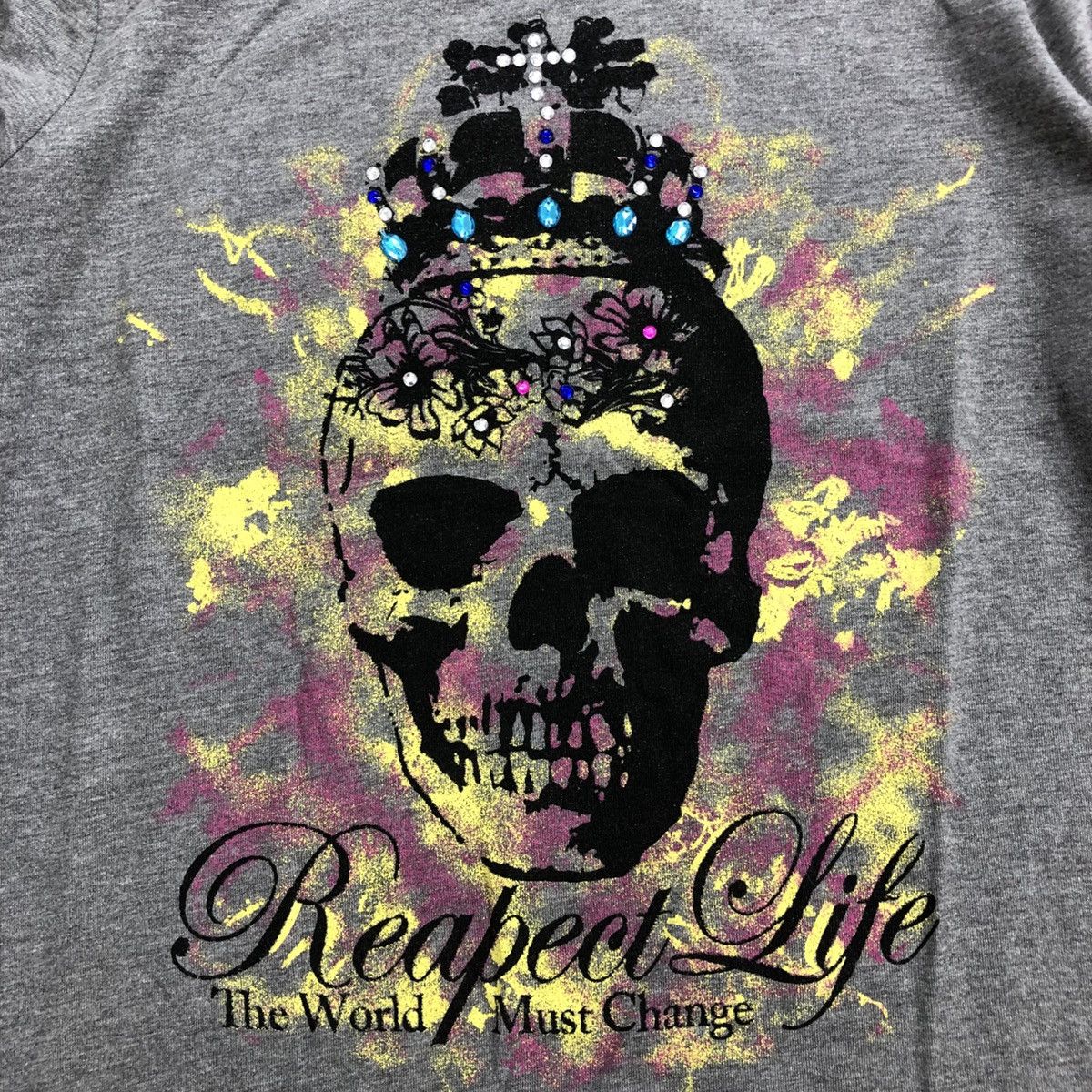 If Six Was Nine × Japanese Brand 2000s Listen Heartbeat Poem Skull Lgb Studded Long Sleeve Size US S / EU 44-46 / 1 - 4 Thumbnail