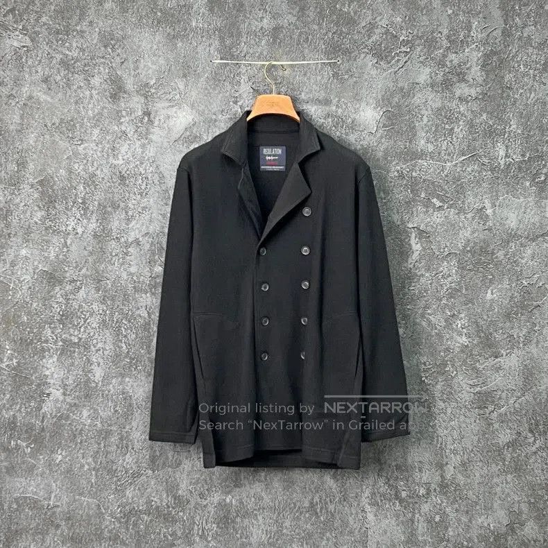 Yohji Yamamoto Black Button Coat.