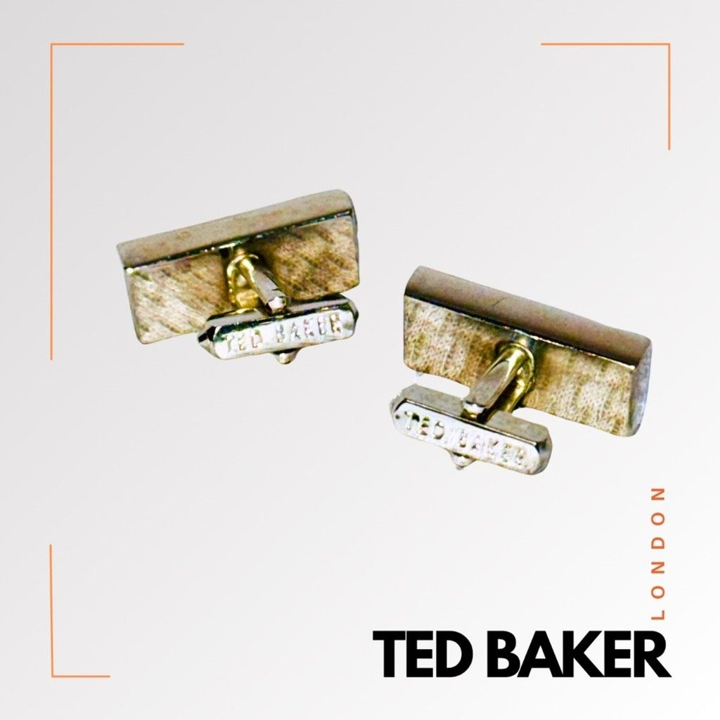 Ted Baker TED BAKER Men's Silver & Black Logo Cufflinks Size ONE SIZE - 6 Thumbnail