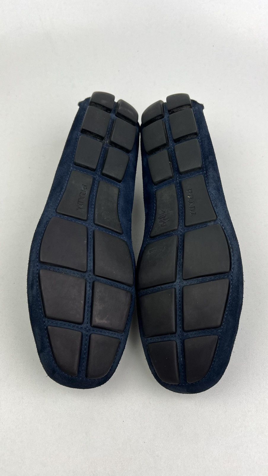 Prada PRADA Loafers Suede Penny Shoes Logo Dark Blue Men’s 2DD116 Size US 8 / EU 41 - 13 Thumbnail