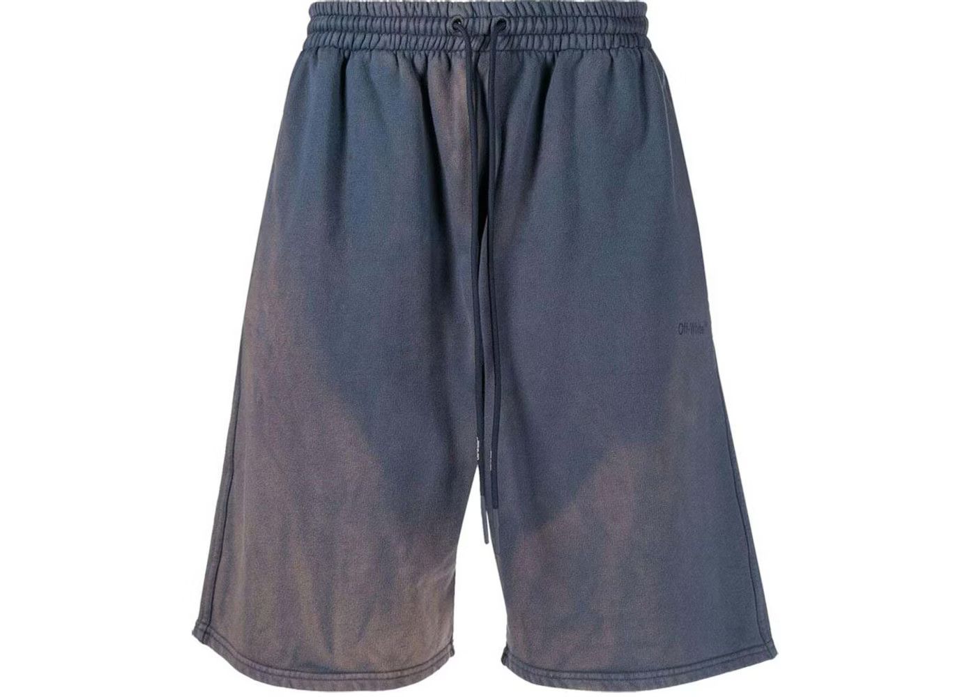 Off-White o1gr1nt0425 Diag Tab Vtg Skate Sweatshort in Outerspace Size US 34 / EU 50 - 1 Thumbnail